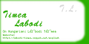 timea labodi business card